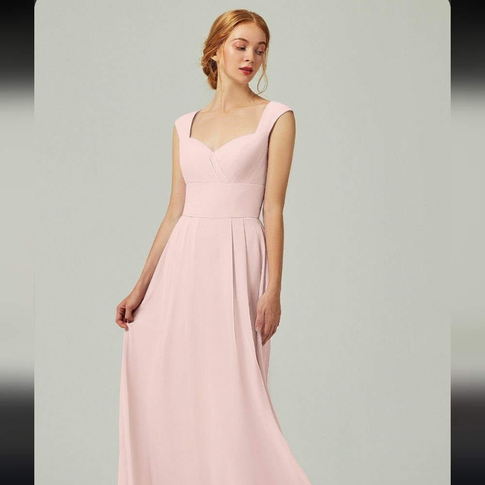NWT Womens Cocomelody Sheath-Chiffon Bridesmaid Dress (Size 6)